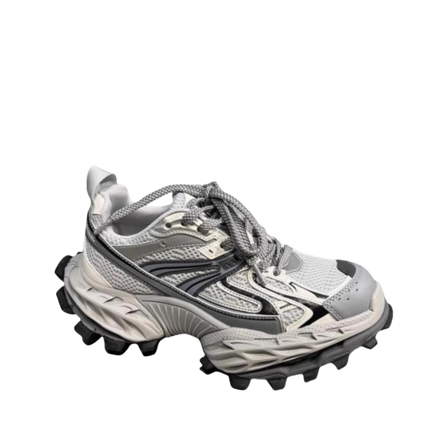 Chunky Platform Sneakers Colorblock Lace Up Casual Walking