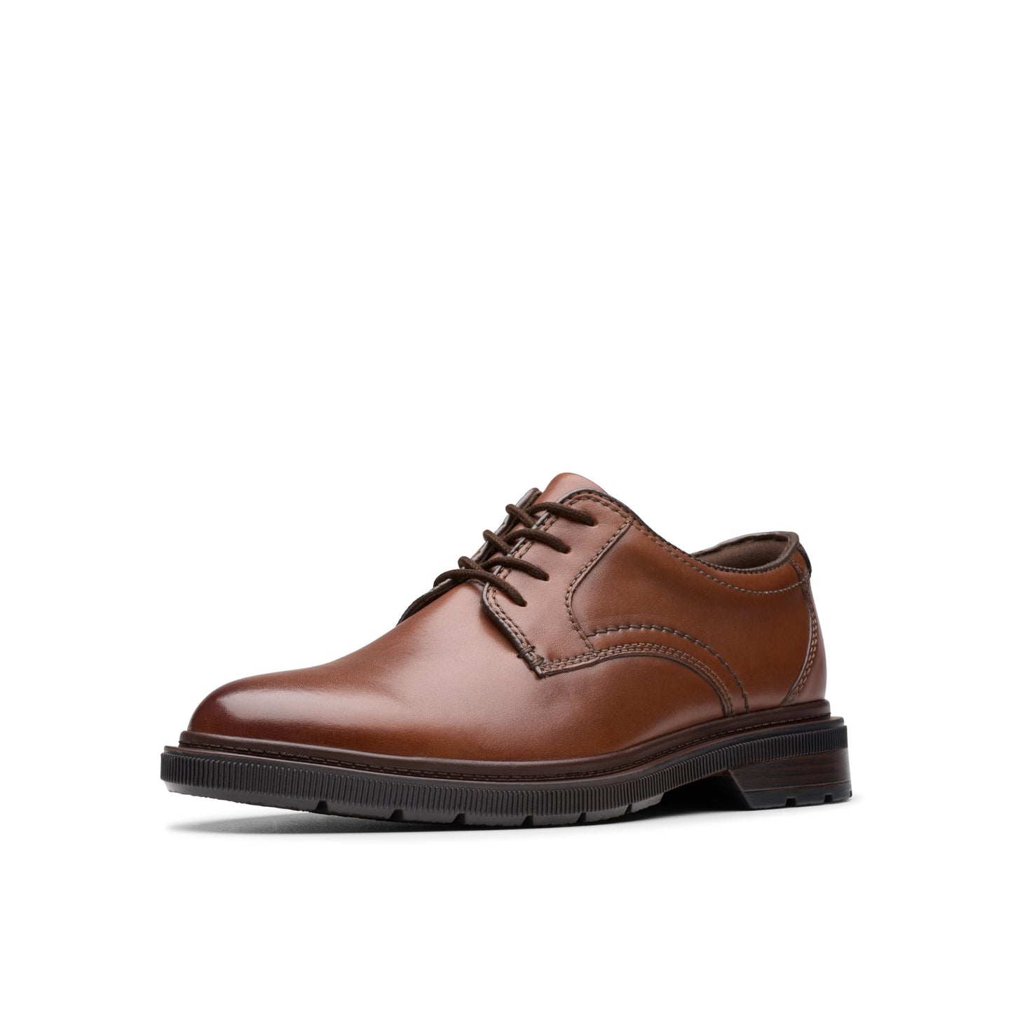 Leather Derby Dress Shoes Classic Lace Up Round Toe