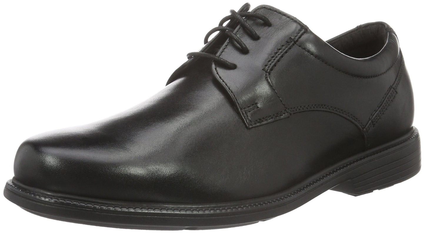 Leather Plain Toe Oxford Dress Shoes Lace Up Comfort