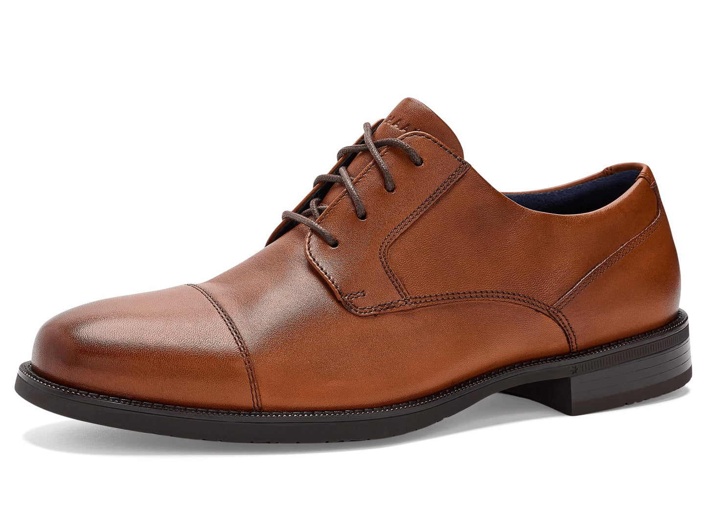 Leather Cap Toe Oxford Dress Shoes Lace Up Formal