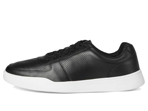 Perforated Leather Sneakers Lace Up Casual Comfort Walking
