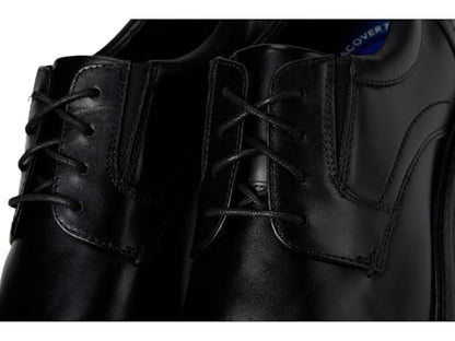 Leather Oxford Derby Shoes Plain Toe Lace Up