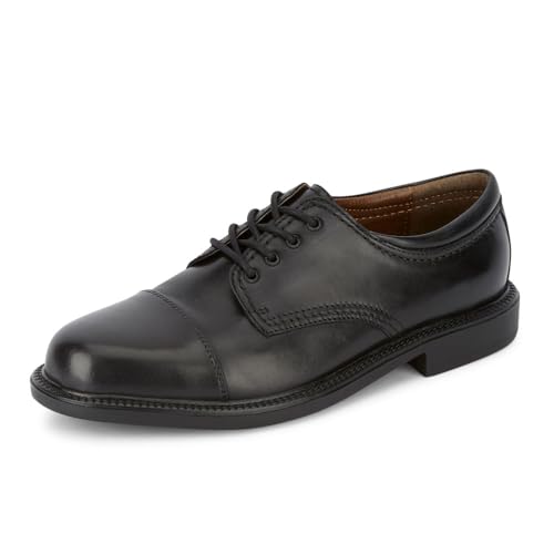 Leather Cap Toe Oxford Dress Shoes Casual Lace Up