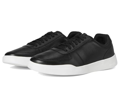 Perforated Leather Sneakers Lace Up Casual Comfort Walking