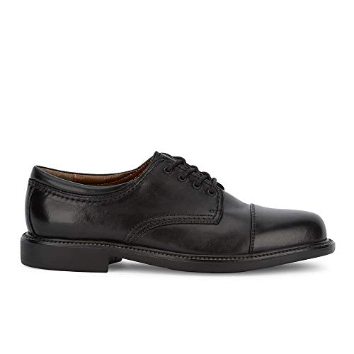 Leather Cap Toe Oxford Dress Shoes Casual Lace Up