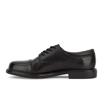 Leather Cap Toe Oxford Dress Shoes Casual Lace Up