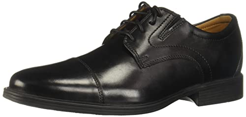 Leather Cap Toe Oxford Dress Shoes Lace Up Formal