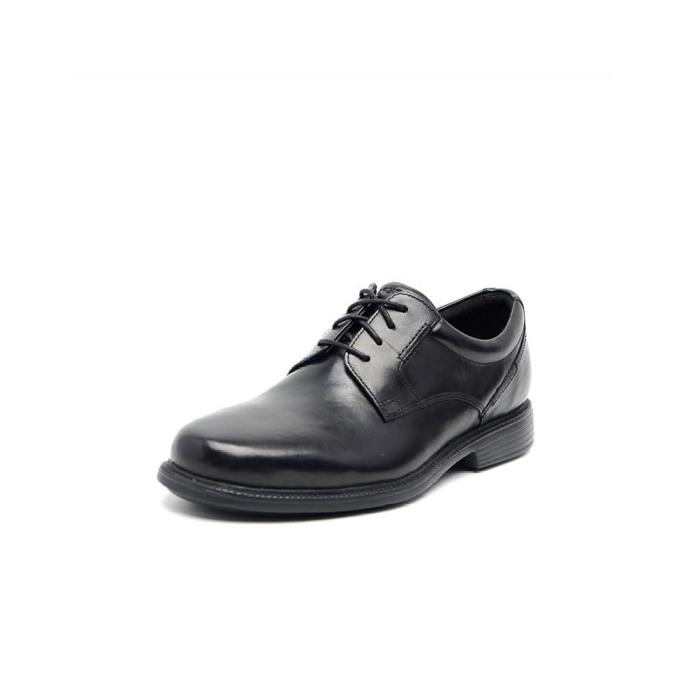 Leather Plain Toe Oxford Dress Shoes Lace Up Comfort