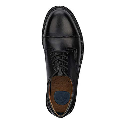 Leather Cap Toe Oxford Dress Shoes Casual Lace Up