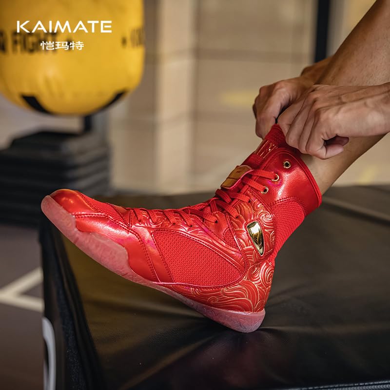 Men’s High-Top Boxing Shoes Lightweight Breathable Training