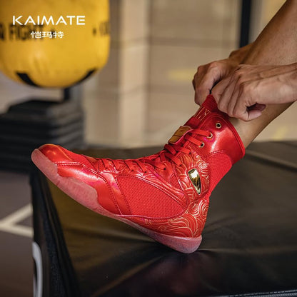 Men’s High-Top Boxing Shoes Lightweight Breathable Training