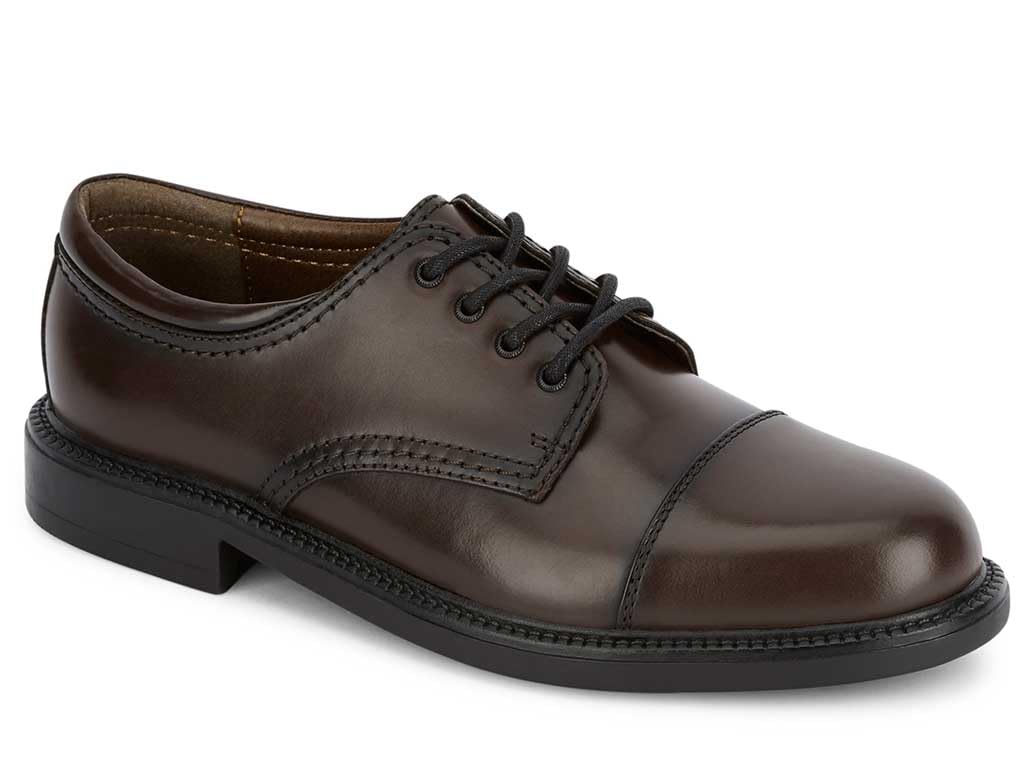 Leather Cap Toe Oxford Dress Shoes Casual Lace Up
