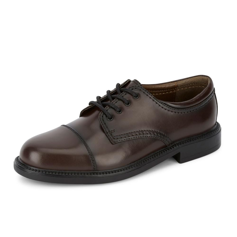 Leather Cap Toe Oxford Dress Shoes Casual Lace Up