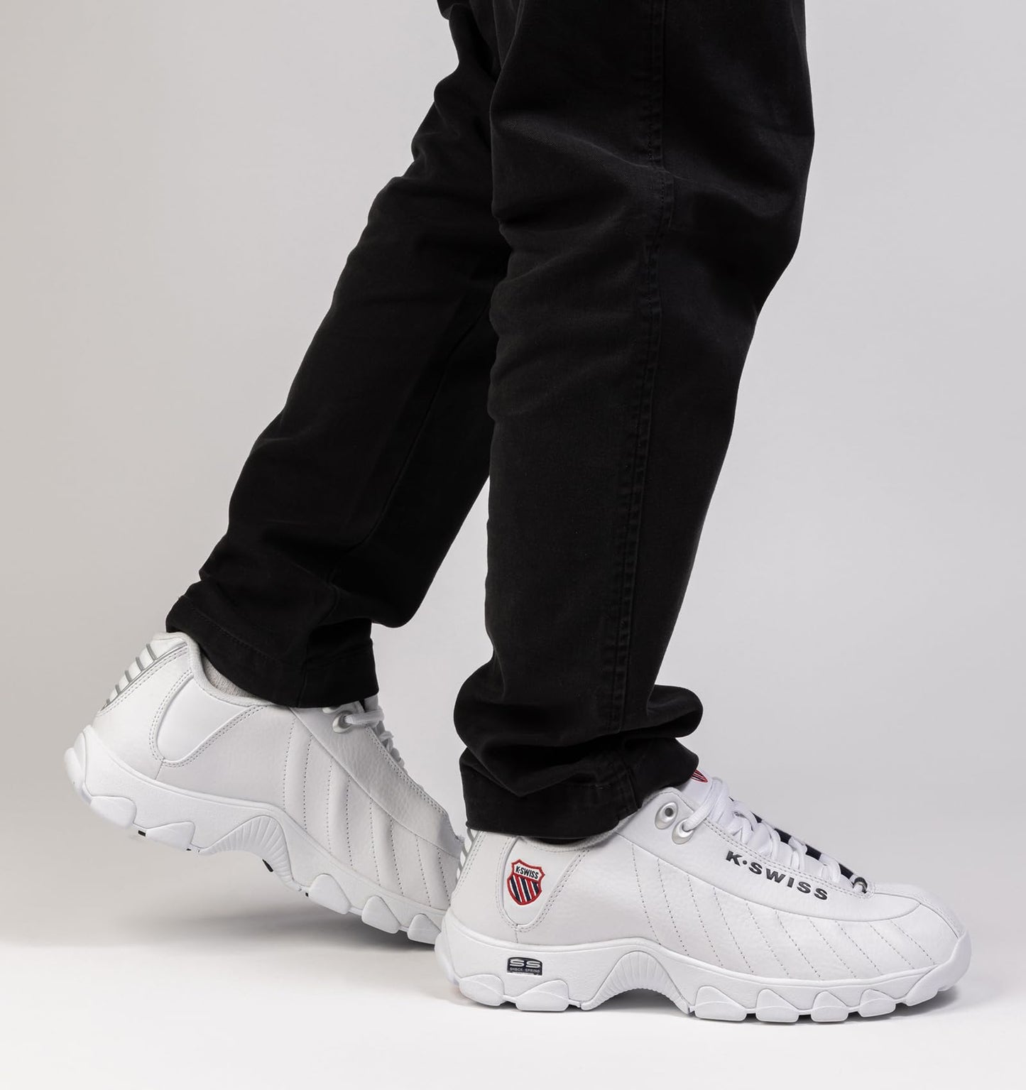 Leather Tennis Sneakers Wide Fit Cushion Walking Shoes