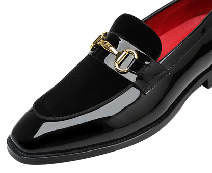 Patent Velvet Penny Loafers Dress Shoes Formal Slip On