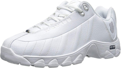 Leather Tennis Sneakers Wide Fit Cushion Walking Shoes