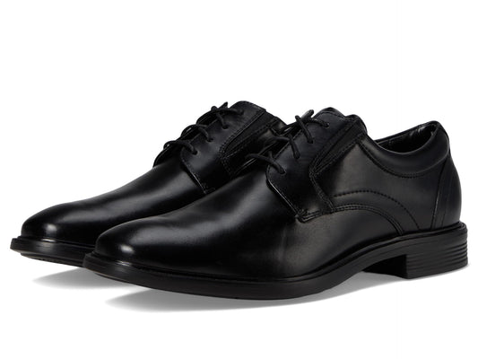 Leather Oxford Derby Shoes Plain Toe Lace Up