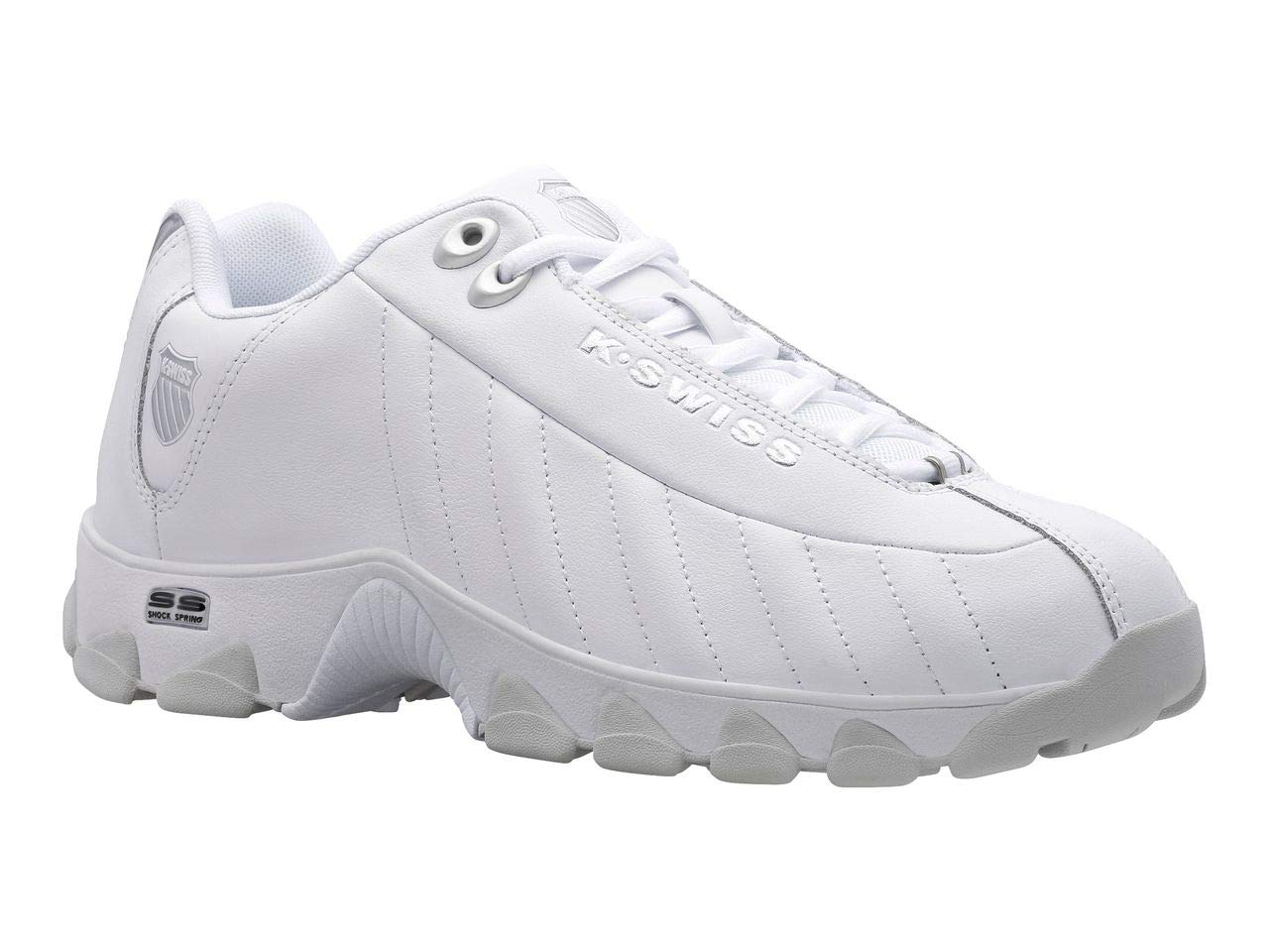 Leather Tennis Sneakers Wide Fit Cushion Walking Shoes