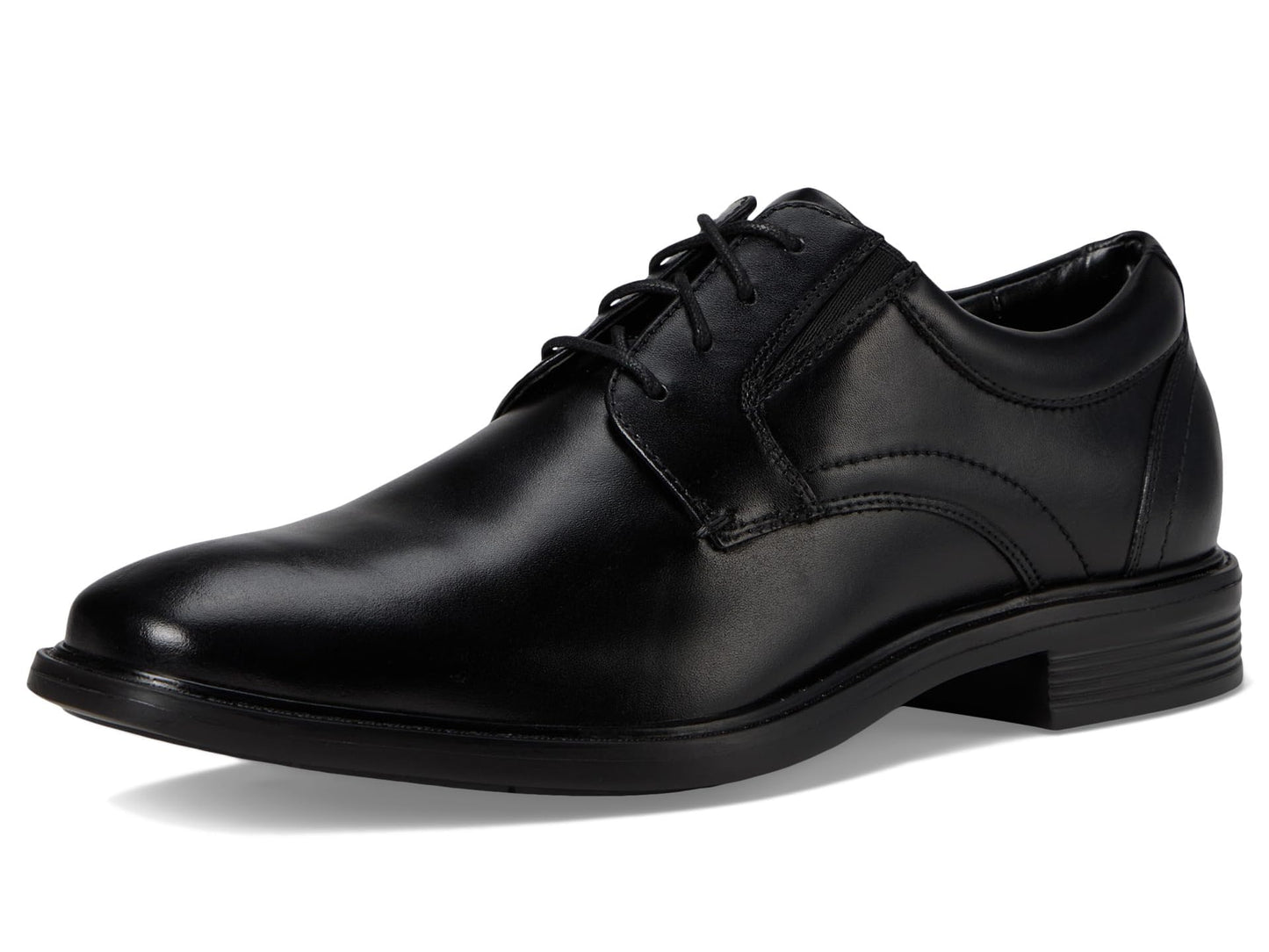 Leather Oxford Derby Shoes Plain Toe Lace Up