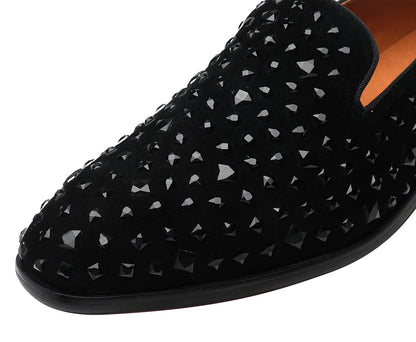 ELANROMAN Men's Loafers Leather Wedding Party Dress Shoes
