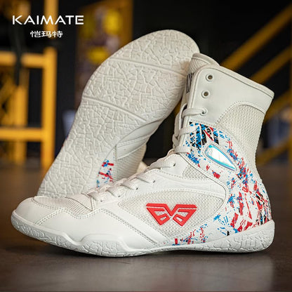 Men’s High-Top Boxing Shoes Lightweight Breathable Training