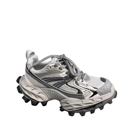 Chunky Platform Sneakers Colorblock Lace Up Casual Walking