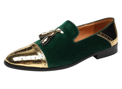Patent Velvet Penny Loafers Dress Shoes Formal Slip On