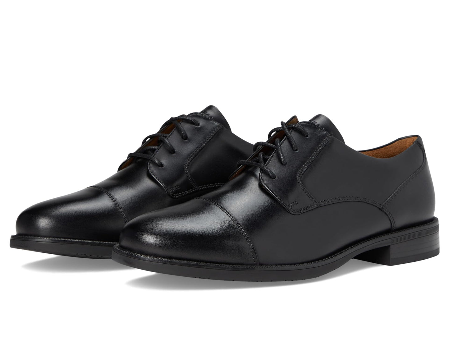 Leather Cap Toe Oxford Dress Shoes Lace Up Formal