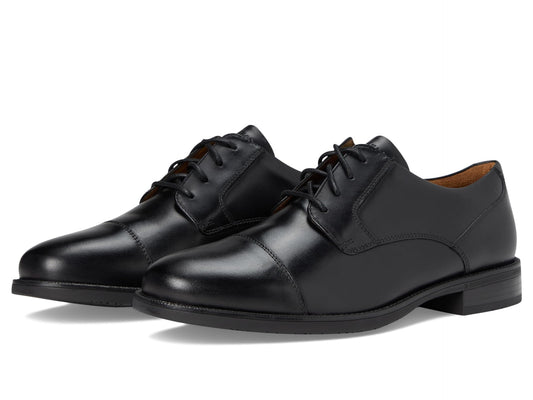 Leather Cap Toe Oxford Dress Shoes Lace Up Formal