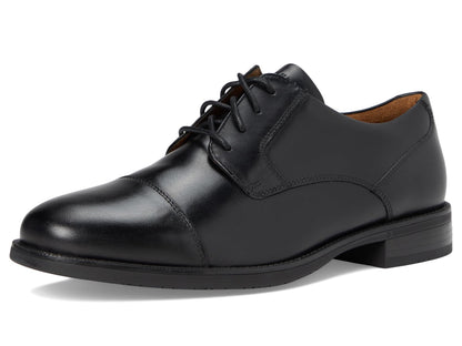 Leather Cap Toe Oxford Dress Shoes Lace Up Formal