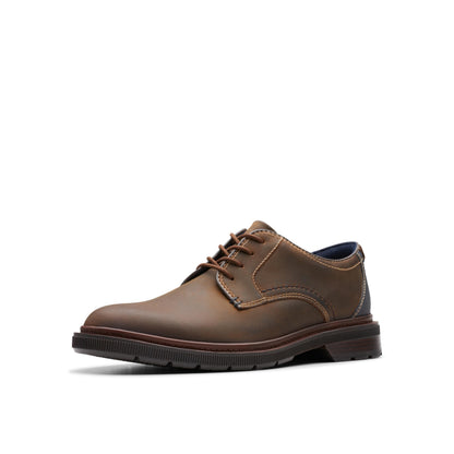 Leather Derby Dress Shoes Classic Lace Up Round Toe