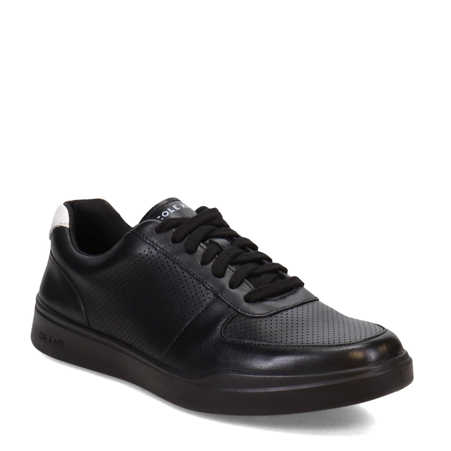 Perforated Leather Sneakers Lace Up Casual Comfort Walking
