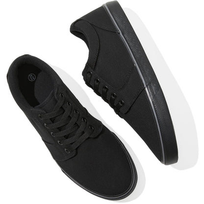 Men’s Low-Top Canvas Sneakers Casual Lace-Up Shoes