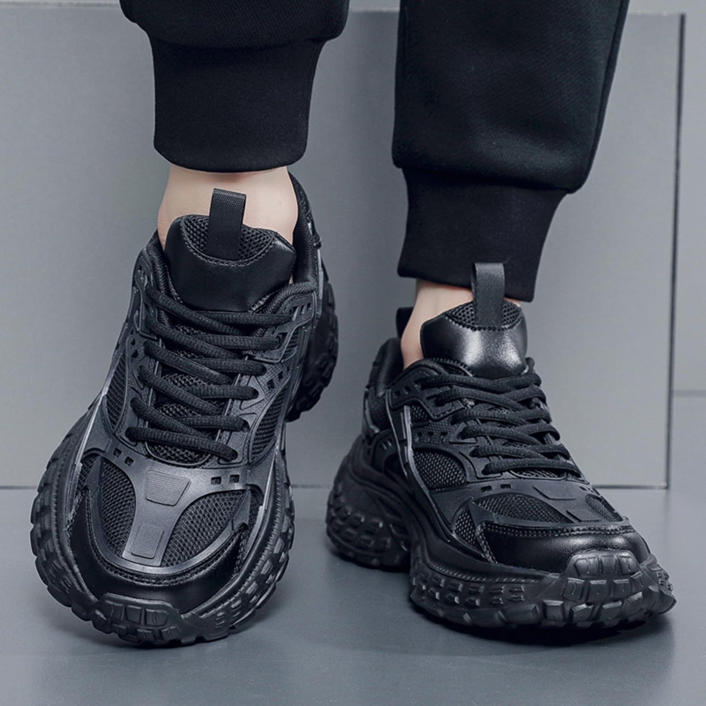 Chunky Dad Sneakers Platform Lace Up Casual Walking Shoes