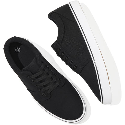 Men’s Low-Top Canvas Sneakers Casual Lace-Up Shoes