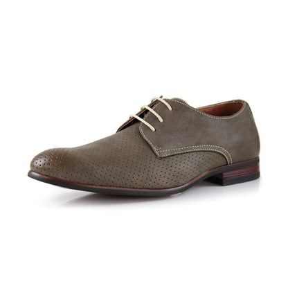 Classic Leather Derby Oxford Dress Shoes Lace Up