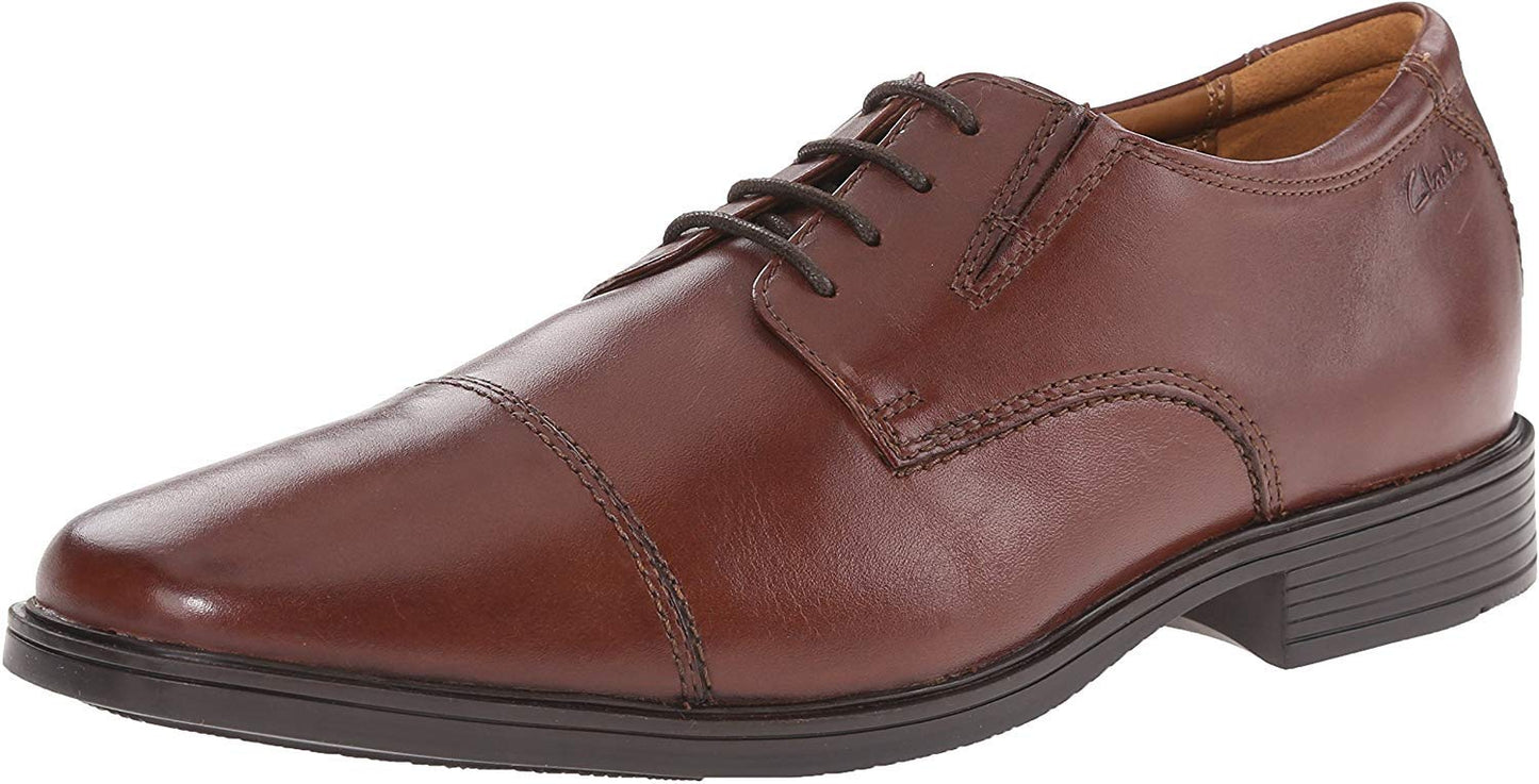 Classic Leather Cap Toe Oxford Dress Shoes Lace Up