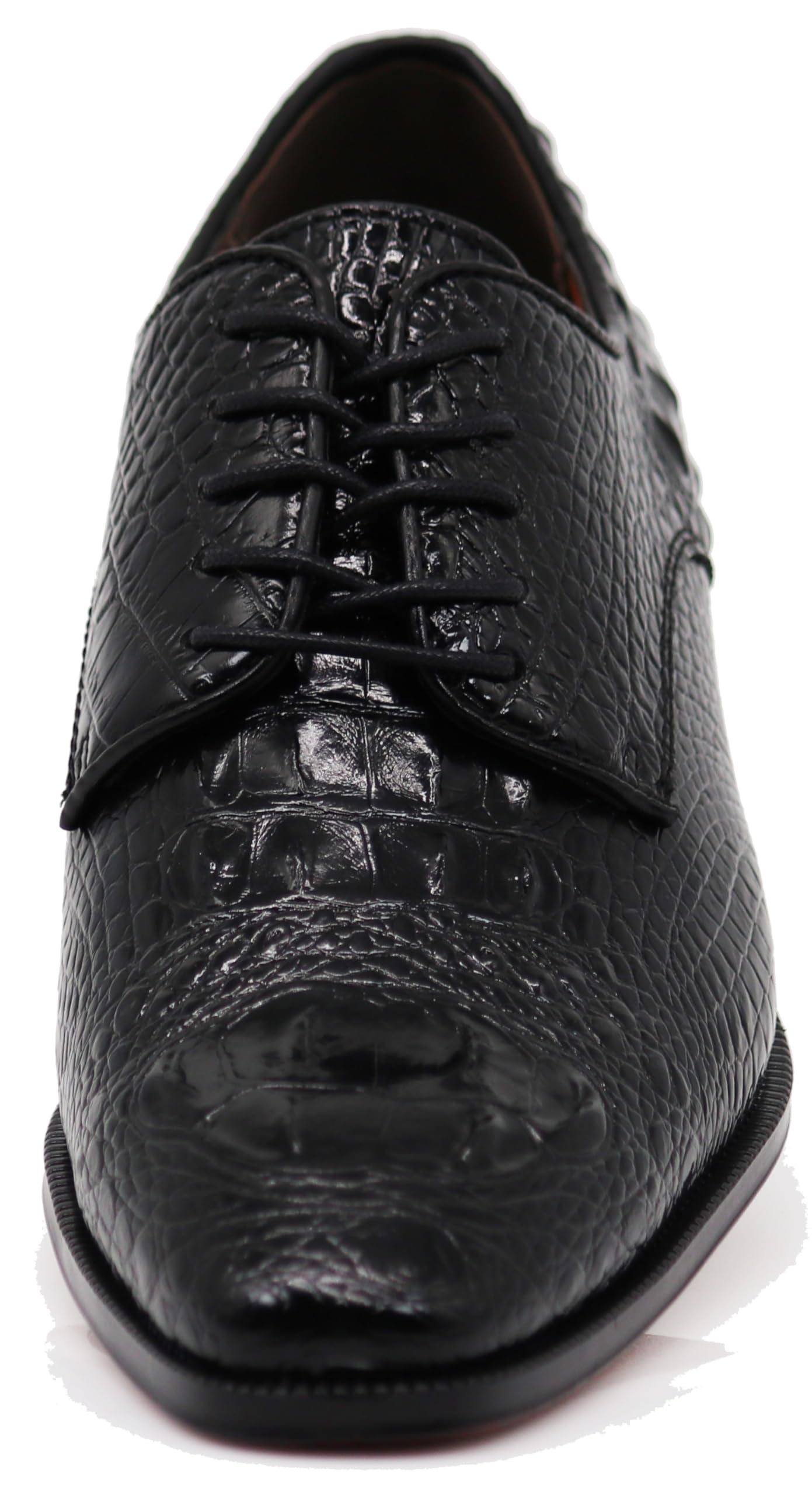 Orion Men's Crocodile Print Oxfords Lace Up Derby Dress Shoes