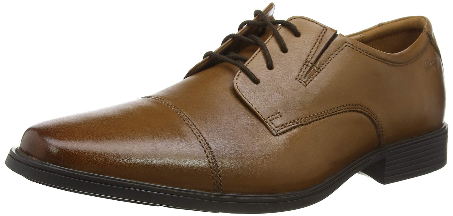Classic Leather Cap Toe Oxford Dress Shoes Lace Up