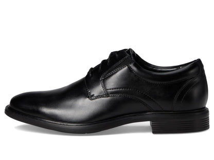 Leather Oxford Derby Shoes Plain Toe Lace Up