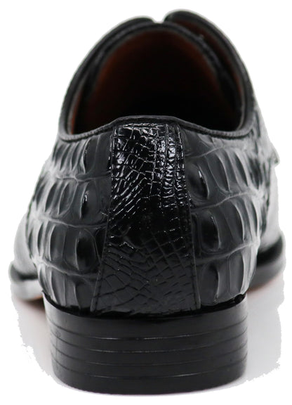 Orion Men's Crocodile Print Oxfords Lace Up Derby Dress Shoes