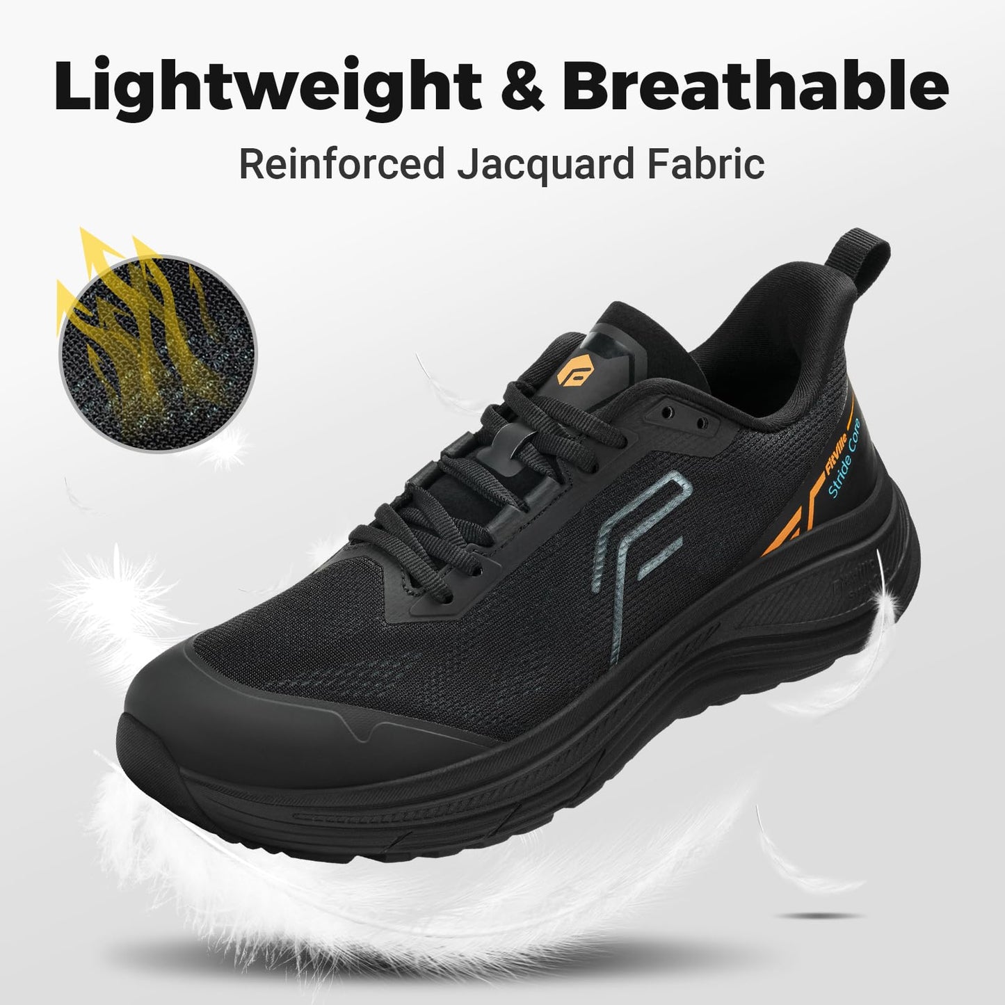 Men’s Wide Running Shoes Supportive Cushion Lightweight Fit