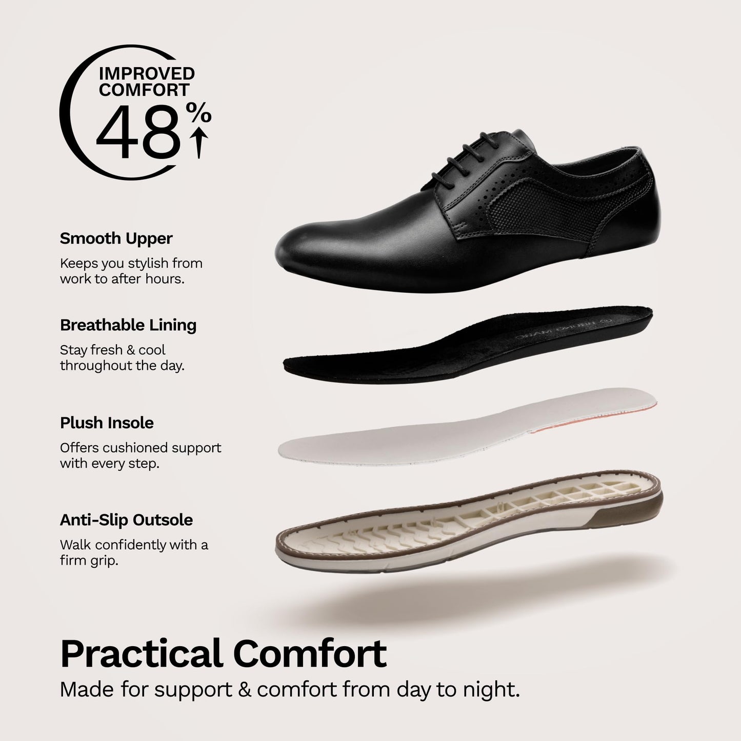 Casual Dress Oxford Sneakers Plain Toe Lace Up Business