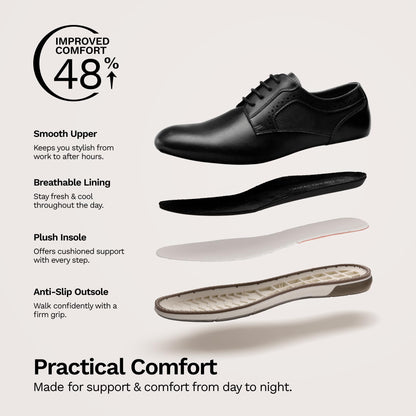 Casual Dress Oxford Sneakers Plain Toe Lace Up Business