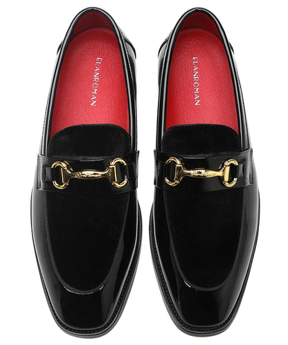 Patent Velvet Penny Loafers Dress Shoes Formal Slip On