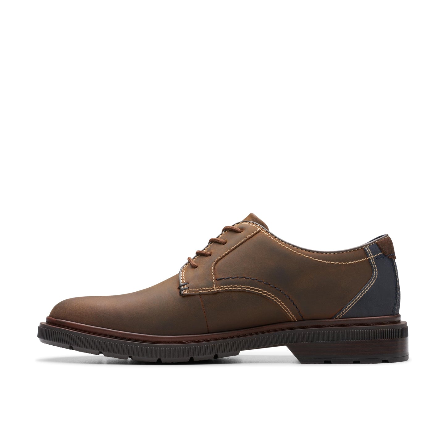 Leather Derby Dress Shoes Classic Lace Up Round Toe