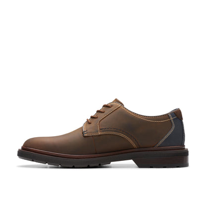 Leather Derby Dress Shoes Classic Lace Up Round Toe