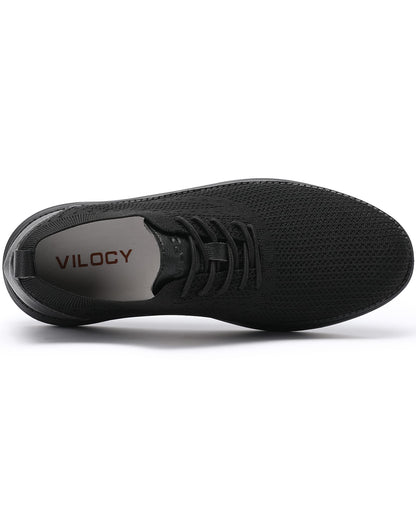 VILOCY Men's Casual Dress Sneakers Lace-Up Oxfords Business Mesh Breathable Walking Shoes Tennis Comfortable