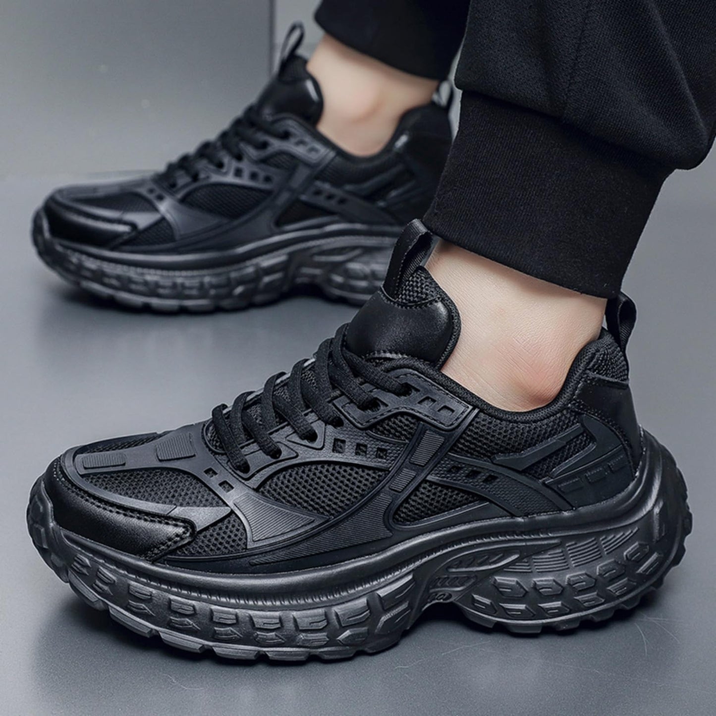 Chunky Dad Sneakers Platform Lace Up Casual Walking Shoes