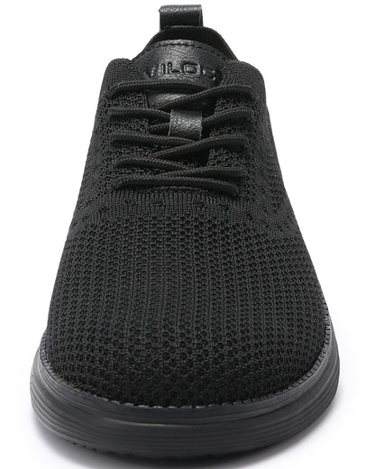 VILOCY Men's Casual Dress Sneakers Lace-Up Oxfords Business Mesh Breathable Walking Shoes Tennis Comfortable